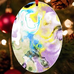 Watercolour Watercolor Paint Ink Uv Print Acrylic Ornament Oval by Ket1n9