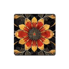 Pattern Decoration Background Square Magnet