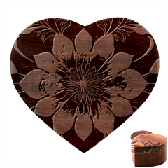 Pattern Decoration Background Heart Wood Jewelry Box