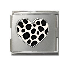 Background Pattern Texture Design Mega Link Heart Italian Charm (18mm)