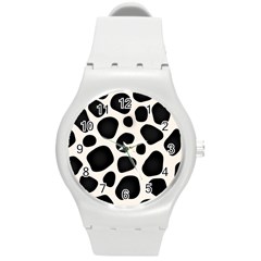 Background Pattern Texture Design Round Plastic Sport Watch (m) by Loisa77