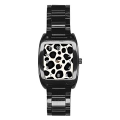 Background Pattern Texture Design Stainless Steel Barrel Watch