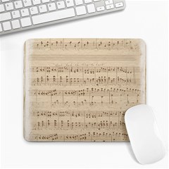 Vintage Beige Music Notes Large Mousepad by Loisa77