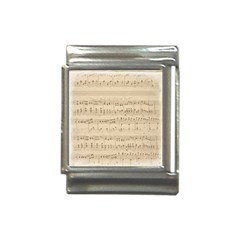 Vintage Beige Music Notes Italian Charm (13mm)