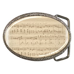 Vintage Beige Music Notes Belt Buckles