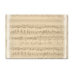 Vintage Beige Music Notes Sticker A4 (10 pack) Front