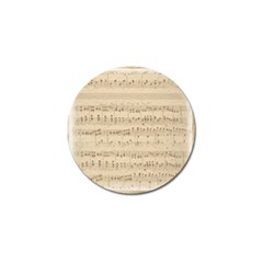 Vintage Beige Music Notes Golf Ball Marker (4 Pack)