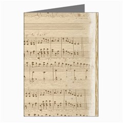 Vintage Beige Music Notes Greeting Cards (pkg Of 8)