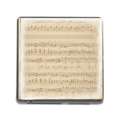 Vintage Beige Music Notes Memory Card Reader (square 5 Slot) by Loisa77