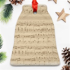 Vintage Beige Music Notes Ornament (bell) by Loisa77