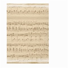 Vintage Beige Music Notes Large Garden Flag (two Sides)