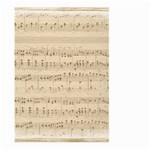 Vintage Beige Music Notes Large Garden Flag (Two Sides) Back