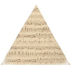 Vintage Beige Music Notes Wooden Puzzle Triangle by Loisa77