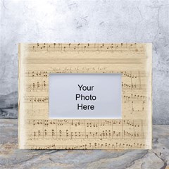 Vintage Beige Music Notes White Tabletop Photo Frame 4 x6  by Loisa77