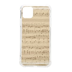 Vintage Beige Music Notes Iphone 11 Pro Max 6 5 Inch Tpu Uv Print Case by Loisa77