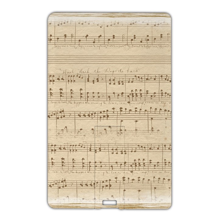 Vintage Beige Music Notes Name Card Style USB Flash Drive