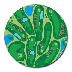 Golf Course Par Green Round Mousepad by Loisa77