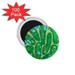 Golf Course Par Green 1 75  Magnets (100 Pack) 