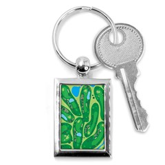 Golf Course Par Green Key Chain (rectangle) by Loisa77