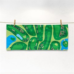 Golf Course Par Green Hand Towel by Loisa77