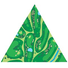 Golf Course Par Green Wooden Puzzle Triangle by Loisa77