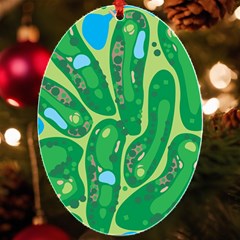 Golf Course Par Green Uv Print Acrylic Ornament Oval by Loisa77