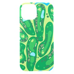 Golf Course Par Green Iphone 15 Black Uv Print Pc Hardshell Case by Loisa77