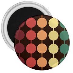 Pattern Circle Retro Design 3  Magnets