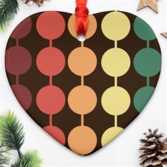 Pattern Circle Retro Design Ornament (heart)