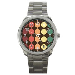 Pattern Circle Retro Design Sport Metal Watch