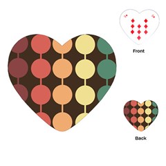 Pattern Circle Retro Design Playing Cards Single Design (heart)