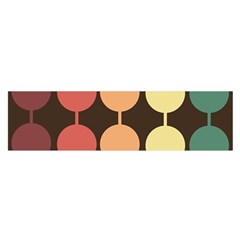 Pattern Circle Retro Design Oblong Satin Scarf (16  X 60 )