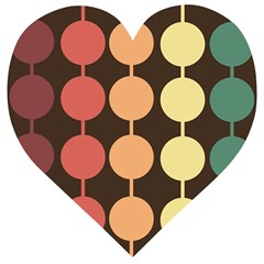 Pattern Circle Retro Design Wooden Puzzle Heart by Loisa77