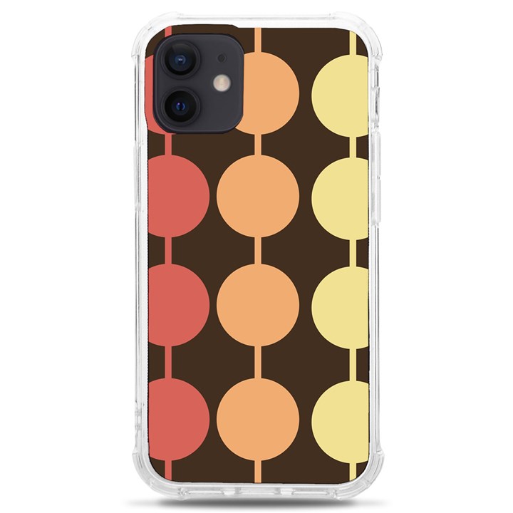 Pattern Circle Retro Design iPhone 12 mini TPU UV Print Case	