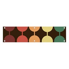 Pattern Circle Retro Design Banner And Sign 4  X 1  by Loisa77