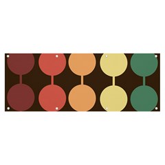 Pattern Circle Retro Design Banner And Sign 8  X 3  by Loisa77