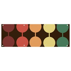 Pattern Circle Retro Design Banner And Sign 9  X 3  by Loisa77