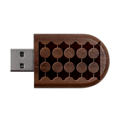 Pattern Circle Retro Design Wood Oval Usb Flash Drive by Loisa77