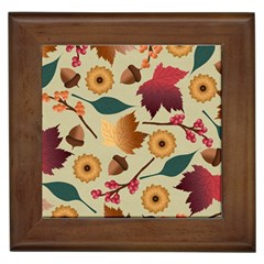 Autumn Leaves Autumn Colour Season Framed Tile