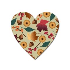 Autumn Leaves Autumn Colour Season Heart Magnet