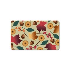 Autumn Leaves Autumn Colour Season Magnet (name Card) by Loisa77