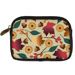 Autumn Leaves Autumn Colour Season Digital Camera Leather Case by Loisa77