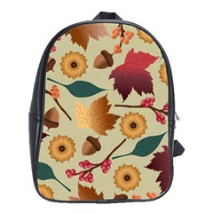 Autumn Leaves Autumn Colour Season School Bag (large) by Loisa77