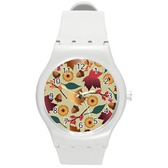 Autumn Leaves Autumn Colour Season Round Plastic Sport Watch (m) by Loisa77