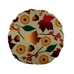 Autumn Leaves Autumn Colour Season Standard 15  Premium Round Cushions by Loisa77