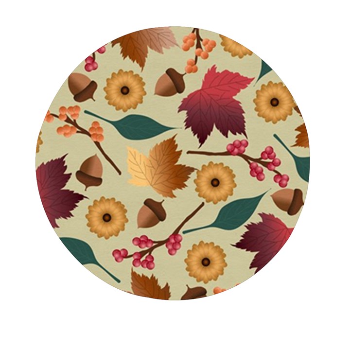 Autumn Leaves Autumn Colour Season Mini Round Pill Box