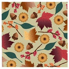 Autumn Leaves Autumn Colour Season Wooden Puzzle Square by Loisa77