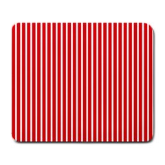 Strip Red White Pattern Large Mousepad by Loisa77