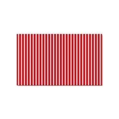 Strip Red White Pattern Sticker Rectangular (10 Pack) by Loisa77