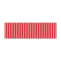 Strip Red White Pattern Sticker Bumper (10 Pack) by Loisa77